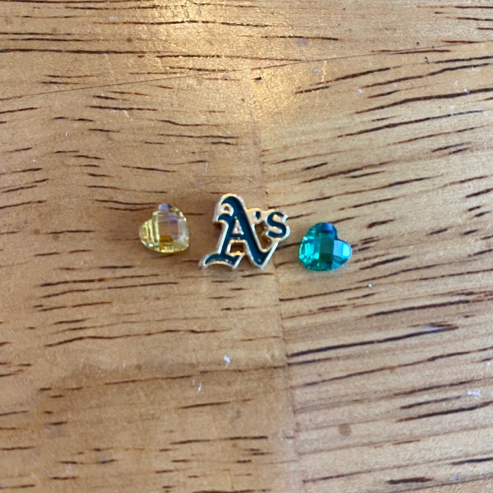 Origami Owl Oakland CA A’s MLB Baseball Charm Set